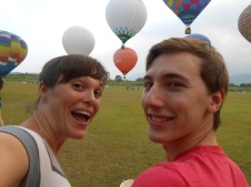 Our one and only selfie with the hot air balloons.